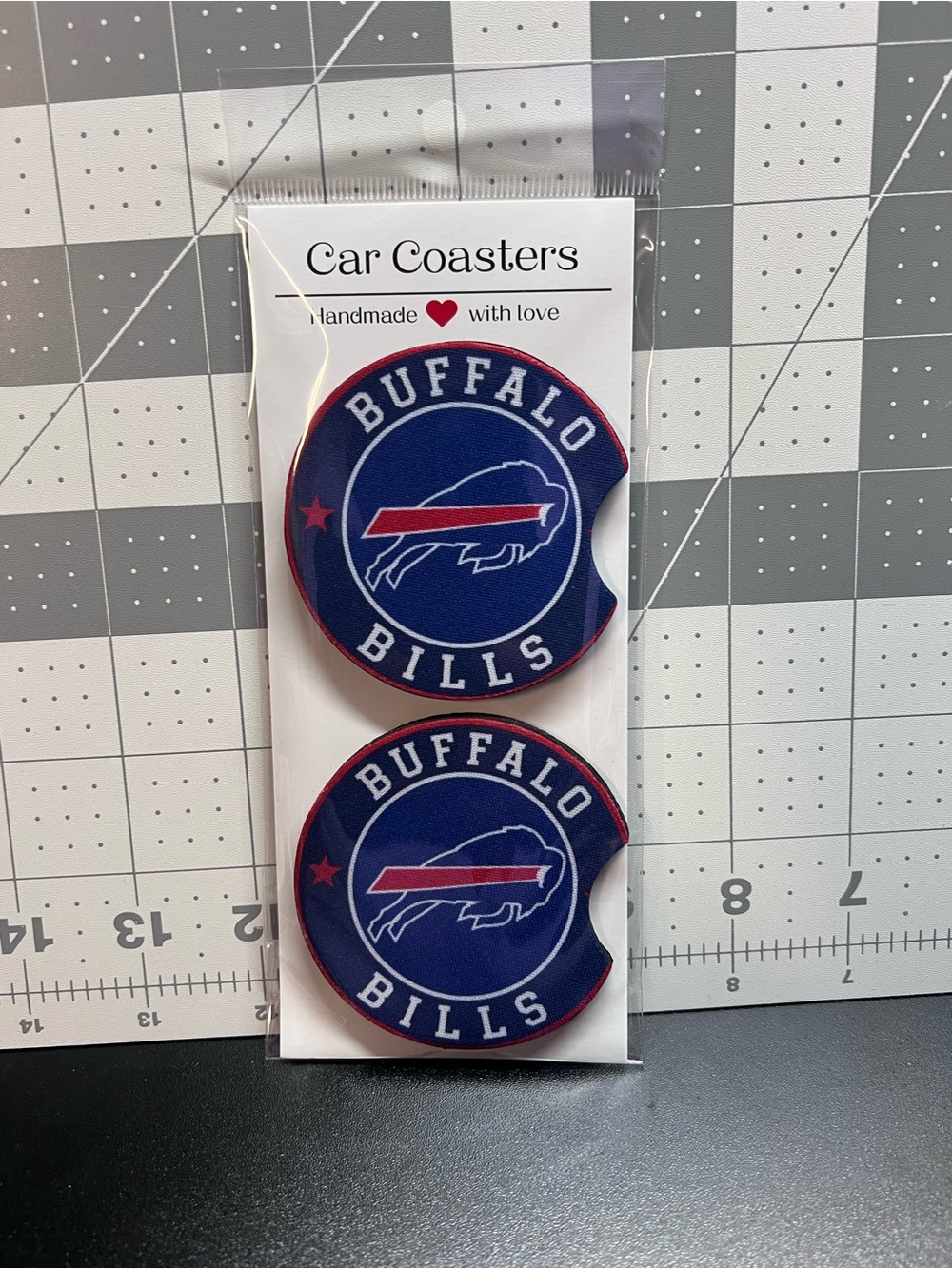 Buffalo Bills car coasters